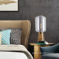 Green Glass Table Lamp Clear smoke gray and amber glass table lamp Supplier